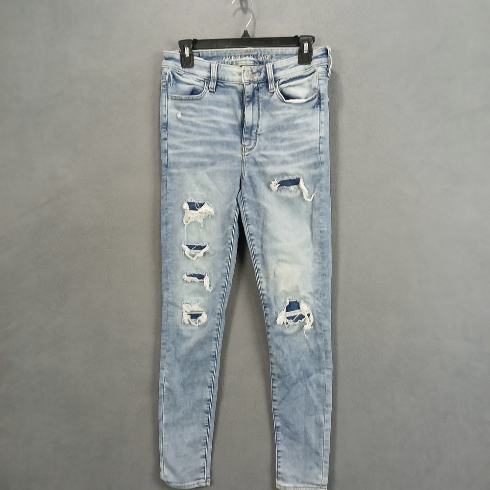 American Eagle Outfitters Next Level Stretch Skinny Jean Womens 6 Blue High Rise